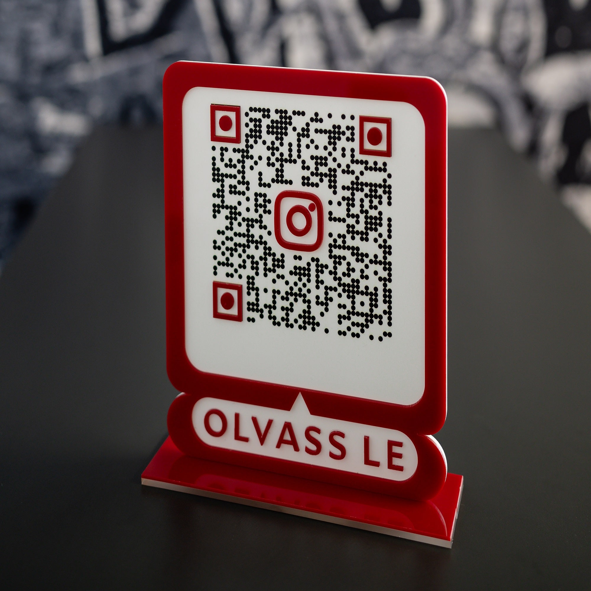 Instagram QR tábla