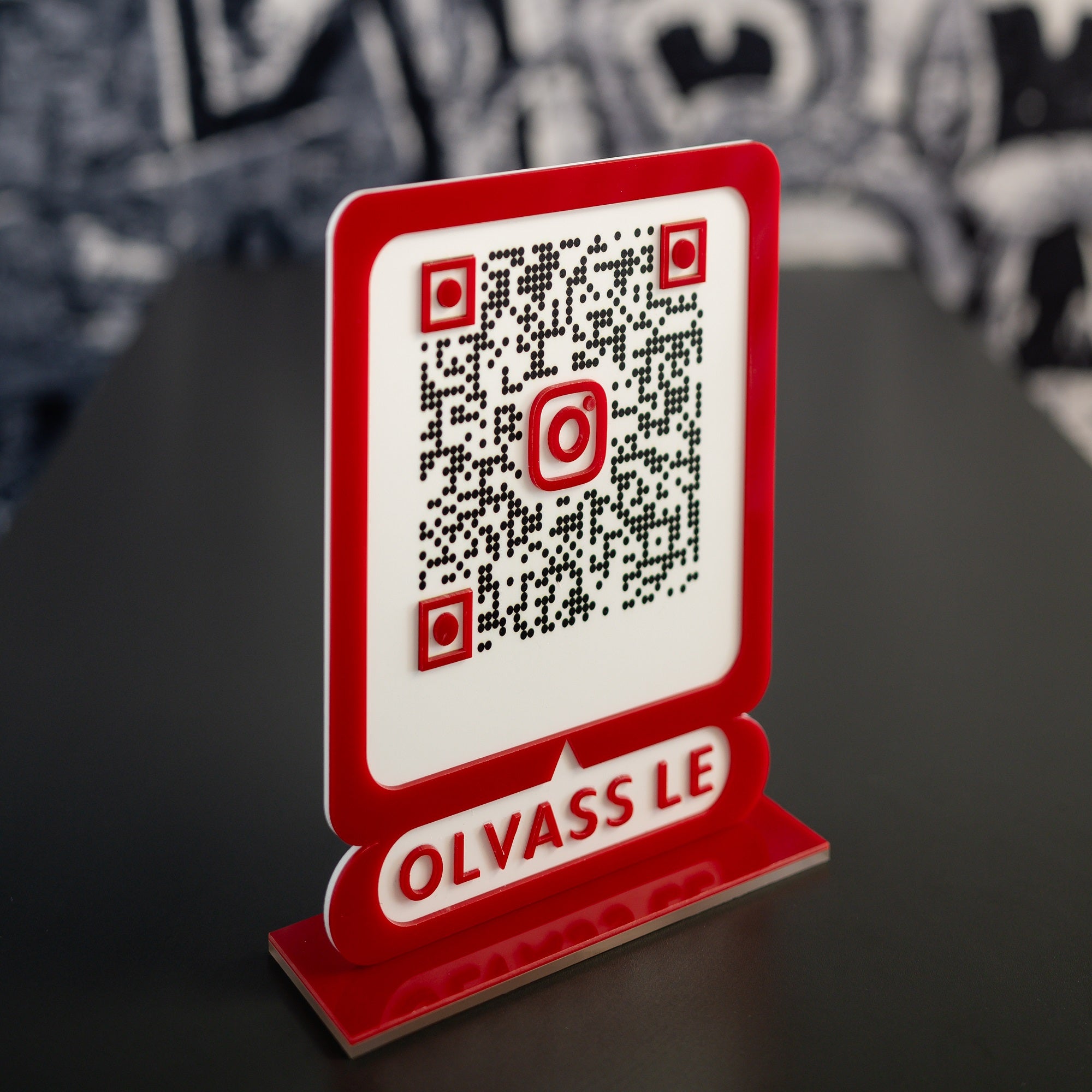 Instagram QR tábla