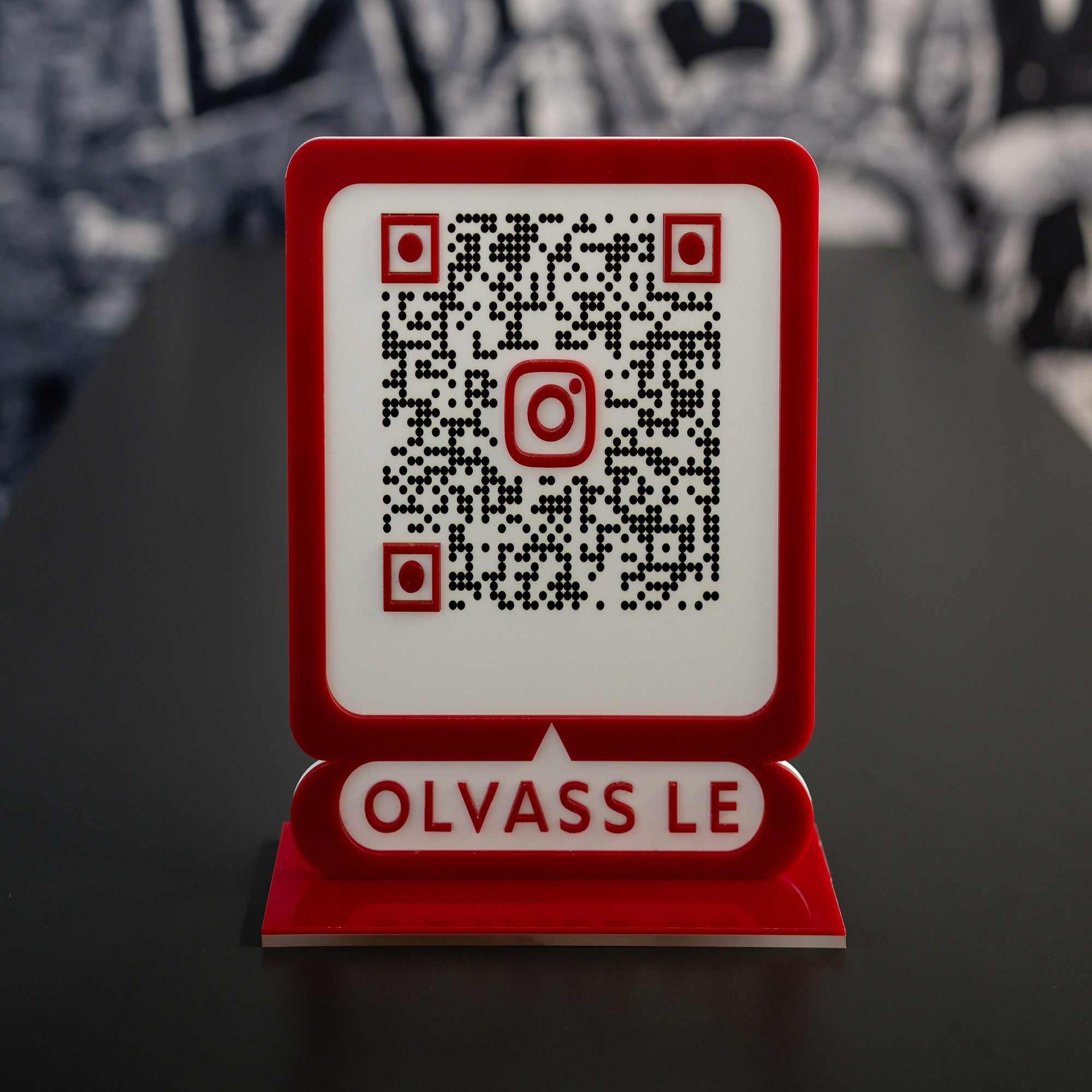 Instagram QR tábla