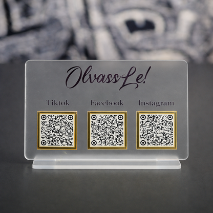 Facebook Instagram TikTok tábla