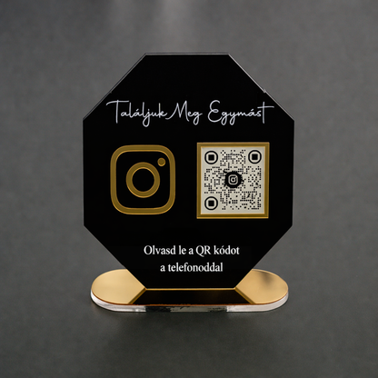 Instagram QR tábla Fekete