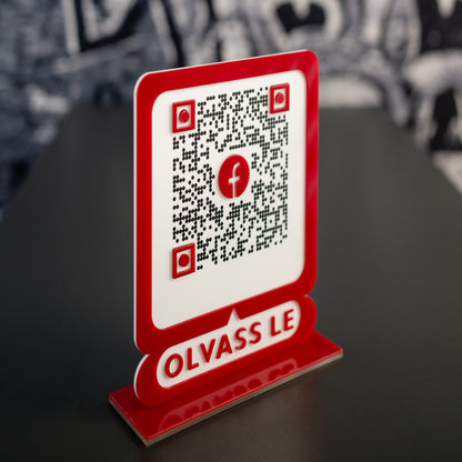 Facebook QR tábla