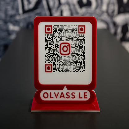 Instagram QR tábla
