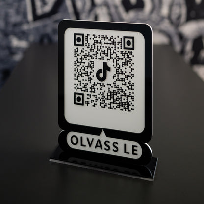 TikTok QR tábla