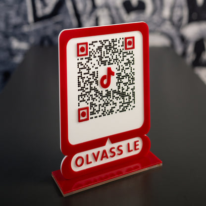 TikTok QR tábla