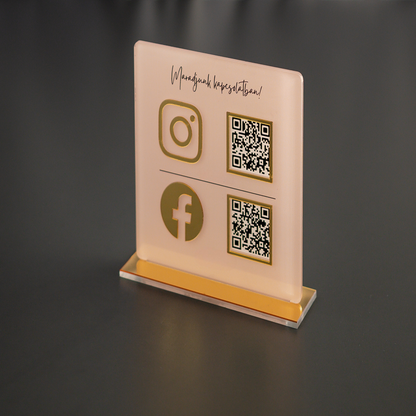 Instagram Facebook Qr Tábla Arany